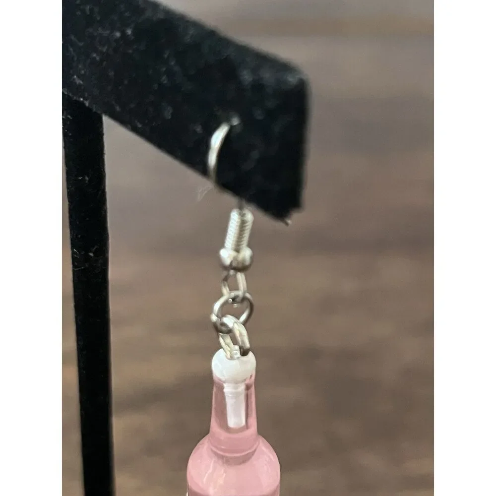 Corona Bottle Unbranded Dangle Hook Earrings 2.5 Drop Beer Alcohol
